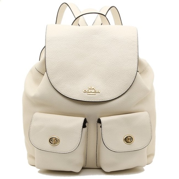 Coach Leather Billie White Chalk Backpack main image 5